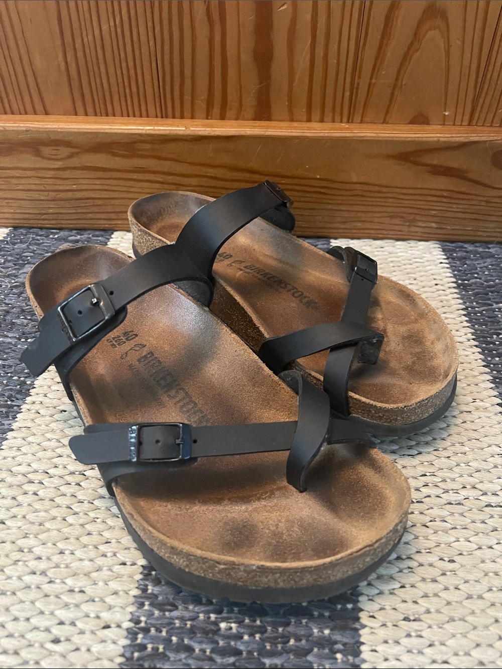 Birkenstock Mayari Black Leather Sandals